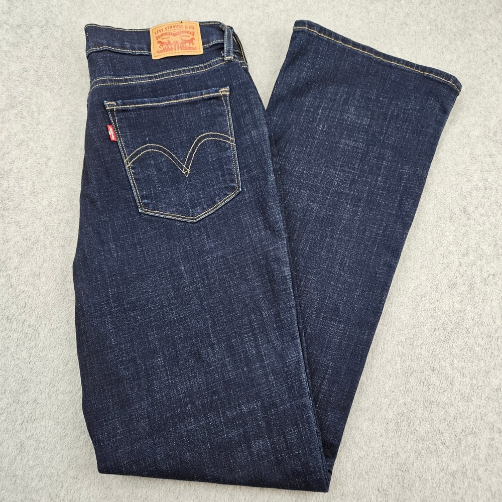 LEVIS Classic Bootcut Women 29 Blue Denim Mid Rise Stretch Casual Work Jeans